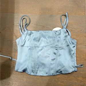 Princess Polly Light Blue Corset top
